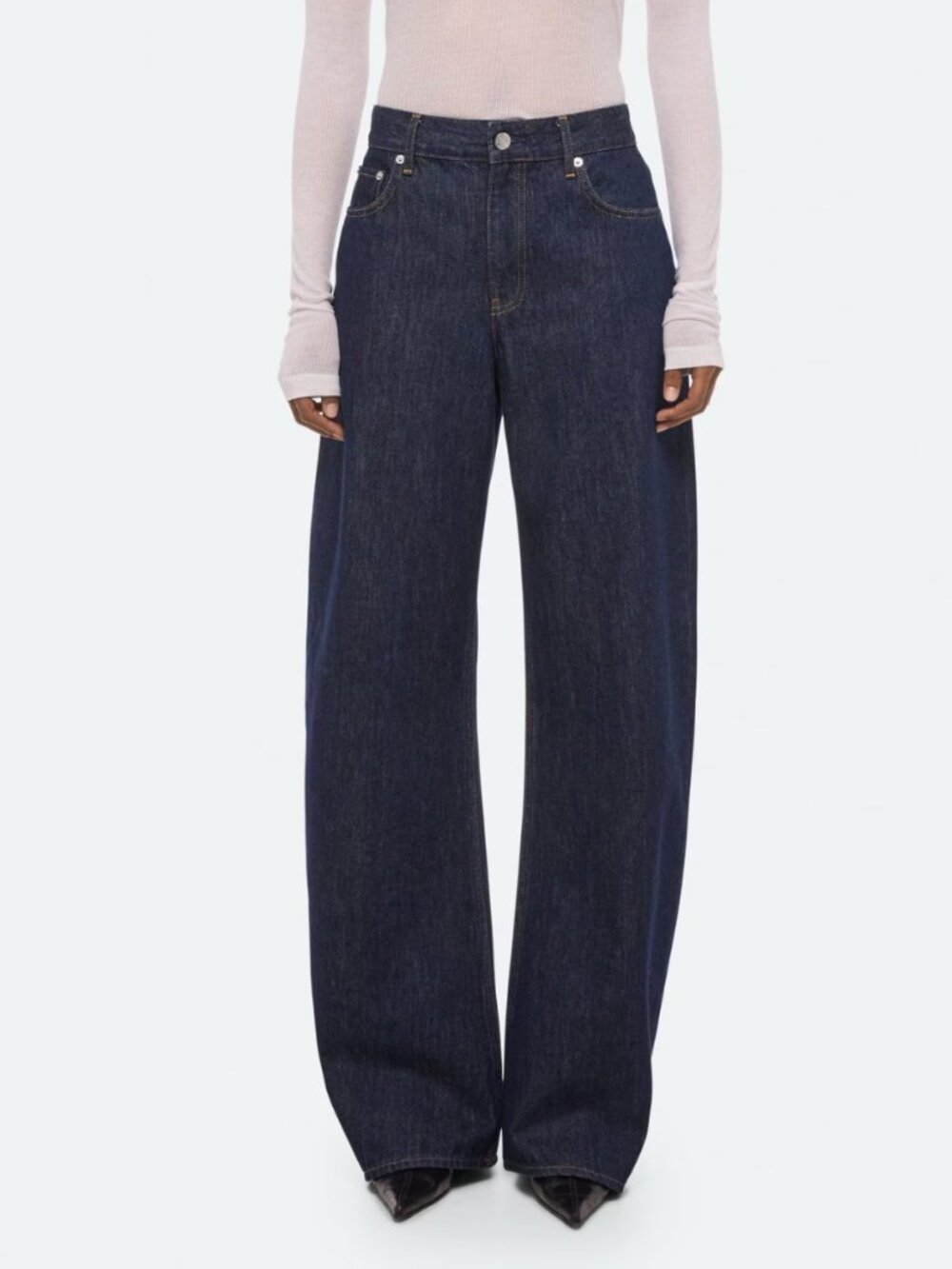 Helmut Lang Saddle Jeans color rinsed indigo